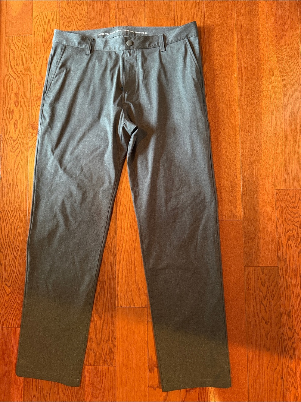 RHONE Men's Dark Gray Commuter Classic Dress Pants